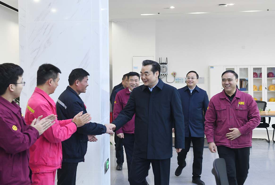淮安市委書記史志軍一行來淮鋼開展新春慰問